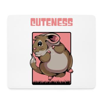 Niedliche Maus Überfluss Chinchilla - Mousepad (Querformat) - Weiß - Vorne