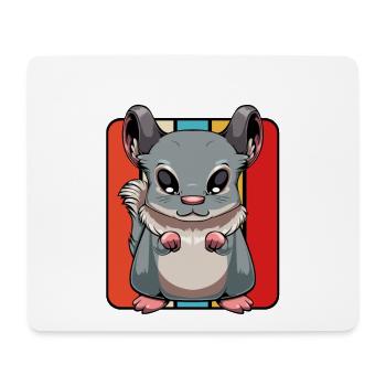 Chinchilla Pop Art Panel - Mousepad (Querformat) - Weiß - Vorne