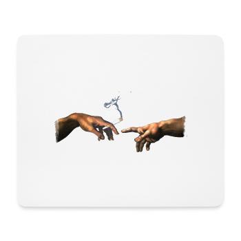 MichelAngelo Erschaffung Adam Joint Cannabis - Mousepad (Querformat) - Weiß - Vorne