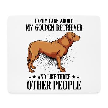 Golden Retriever Side Profile - Mouse Pad (horizontal) - white - Front