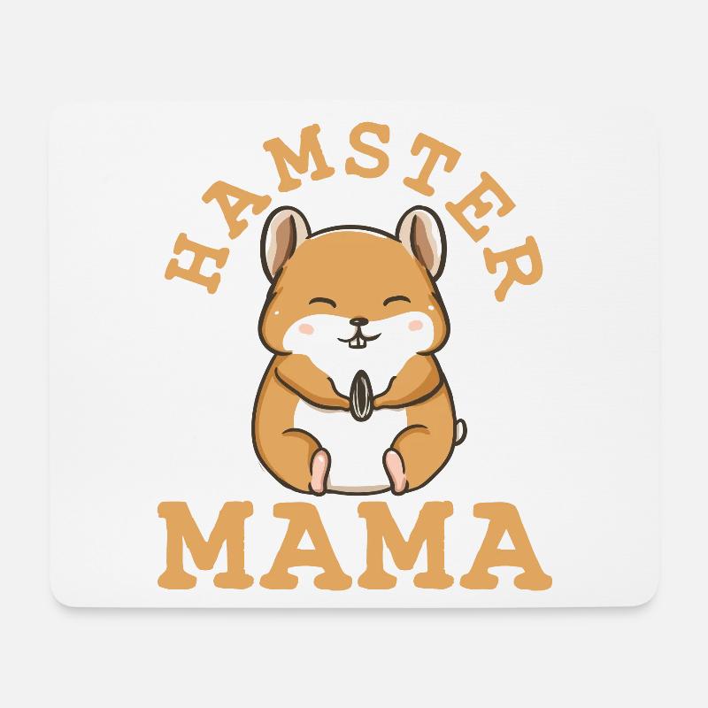 Hamster Goldhamster - Mousepad (Querformat) - Weiß