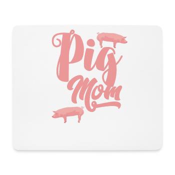 Schwein - Schwein Mama - Mousepad (Querformat) - Weiß - Vorne