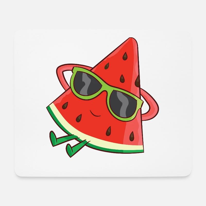 Cool Melon Relaxing Watermelon With Sunglasses - Mouse Pad (horizontal) - white