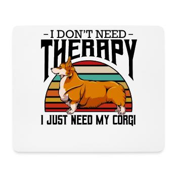 Retro Corgi in Sunset Stripe - Mouse Pad (horizontal) - white - Front