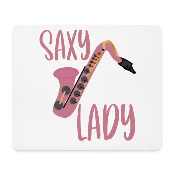 Saxophone Saxophoniste Saxophone Saxy Lady - Tapis de souris (format paysage) - blanc - Devant