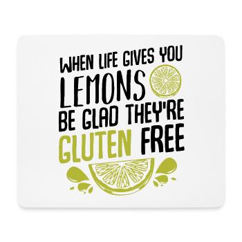 Gluten Free Lemon Lime Graphic - Mouse Pad (horizontal) - white - Front