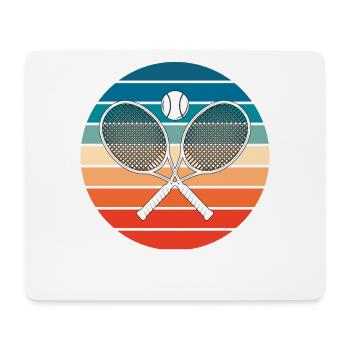 Tennis Crossed Tennis Racquets Retro - Mouse Pad (horizontal) - white - Front