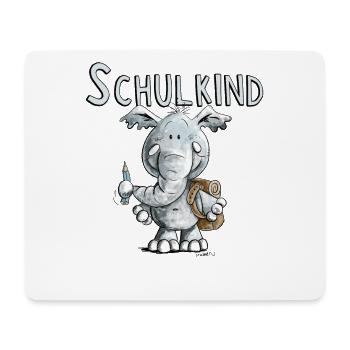 Schulkind Elefant I Einschulung Geschenk - Mousepad (Querformat) - Weiß - Vorne