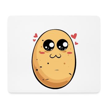 Cœurs de Patate Kawaii - Tapis de souris (format paysage) - blanc - Devant