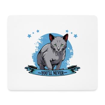 Katzenmotiv Spruch: Du wirst es nie verstehen - Mousepad (Querformat) - Weiß - Vorne
