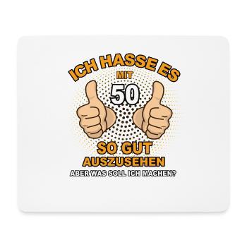 50. Geburtstag Mann Frau Jahrgang 1976 - Mousepad (Querformat) - Weiß - Vorne