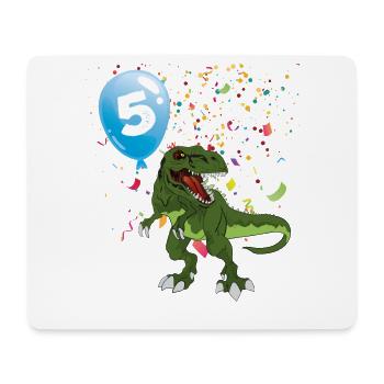 Dino Party Balloon 5 - Mouse Pad (horizontal) - white - Front