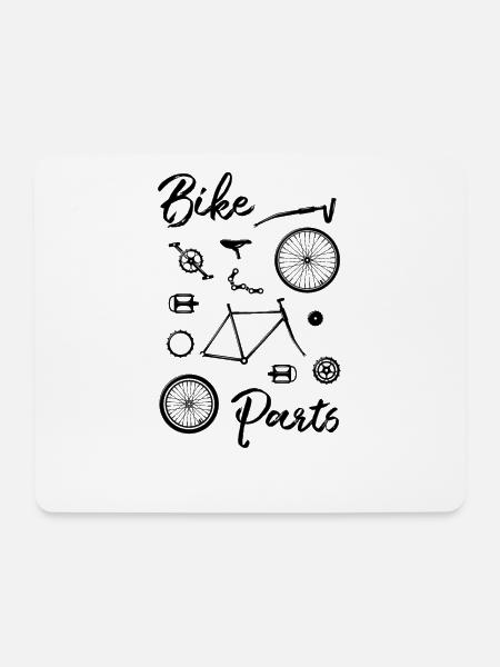 Bike Parts - Mousepad (Querformat) - Weiß