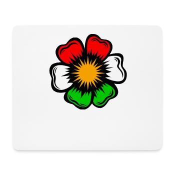 Pop Art Flower Star in Fluorescent Colors - Mouse Pad (horizontal) - white - Front