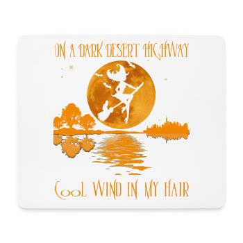 on a dark desert highway funny witch halloween - Mouse Pad (horizontal) - white - Front