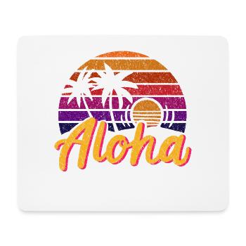 Aloha Retro - Mousepad (Querformat) - Weiß - Vorne