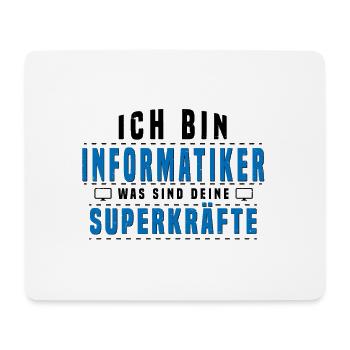 Informatiker Superkräfte Shirt - Mousepad (Querformat) - Weiß - Vorne