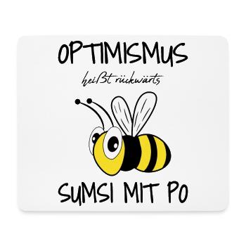 Sumsi Mit Po Imker Optimismus Bienen Geschenk - Mousepad (Querformat) - Weiß - Vorne