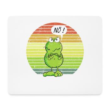 Nö Frosch - Nein - Nö - Einfach Nö - Mousepad (Querformat) - Weiß - Vorne