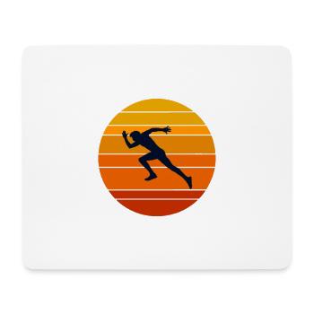 Running Sport - Tapis de souris (format paysage) - blanc - Devant