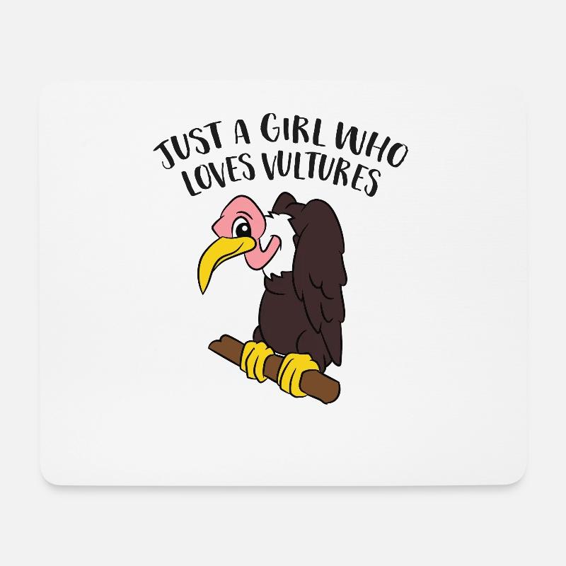 Nur Ein Mädchen Das Geier Liebt - Mousepad (Querformat) - Weiß