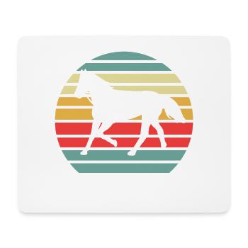 Retro Horse Horse Lover - Mouse Pad (horizontal) - white - Front