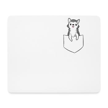 Wolf in der Tasche Süße Wölfe Wolf - Mousepad (Querformat) - Weiß - Vorne