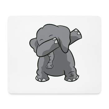 Cute Dabbing Elephant Funny Dabbing Elephant - Mouse Pad (horizontal) - white - Front