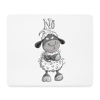 Nope sheep I no statement comic animal motif Fun - Mouse Pad (horizontal) - white - Front