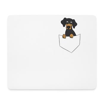 Süßer Dachshund In Tasche - Mousepad (Querformat) - Weiß - Vorne