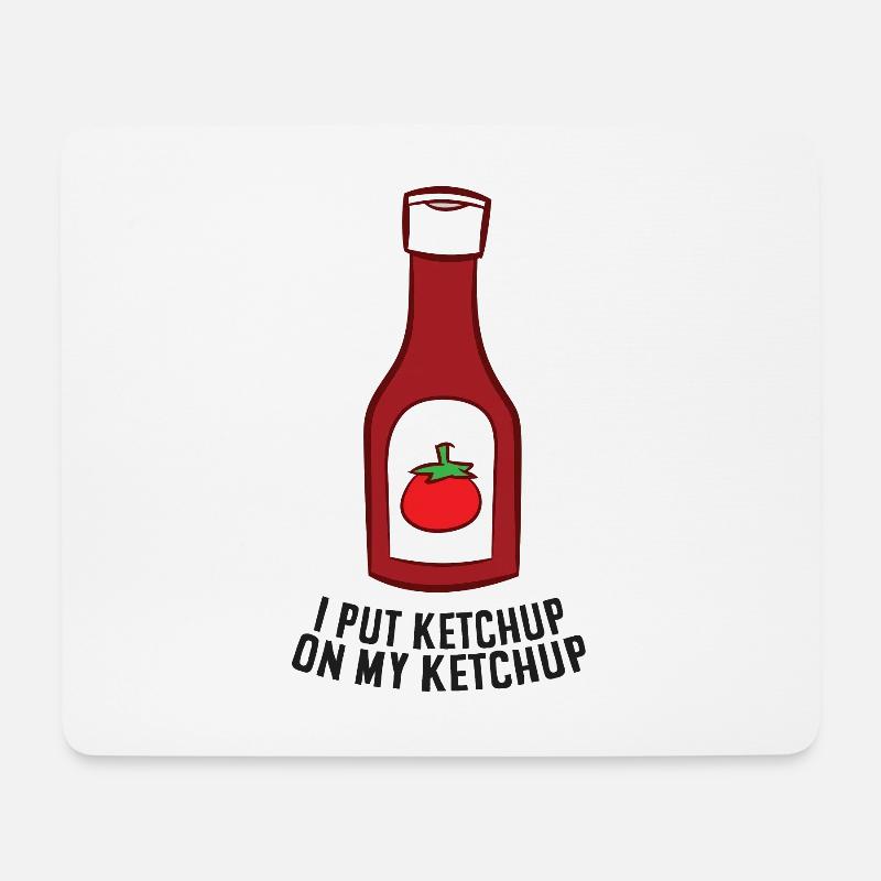 Lustiger Ketchup Ich Gebe Ketchup Auf Mein Ketchup - Mousepad (Querformat) - Weiß