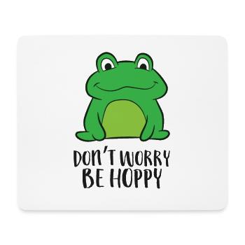Cute Frog Don't Worry Be Hoppy Funny Frog Lover - Mouse Pad (horizontal) - white - Front