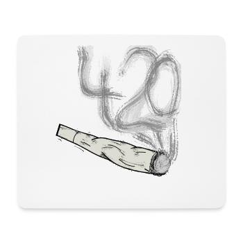 Joint - bag - smoke 420 - Mouse Pad (horizontal) - white - Front