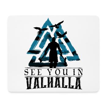 See You In Valhalla Viking Valknut Ravens - Mouse Pad (horizontal) - white - Front