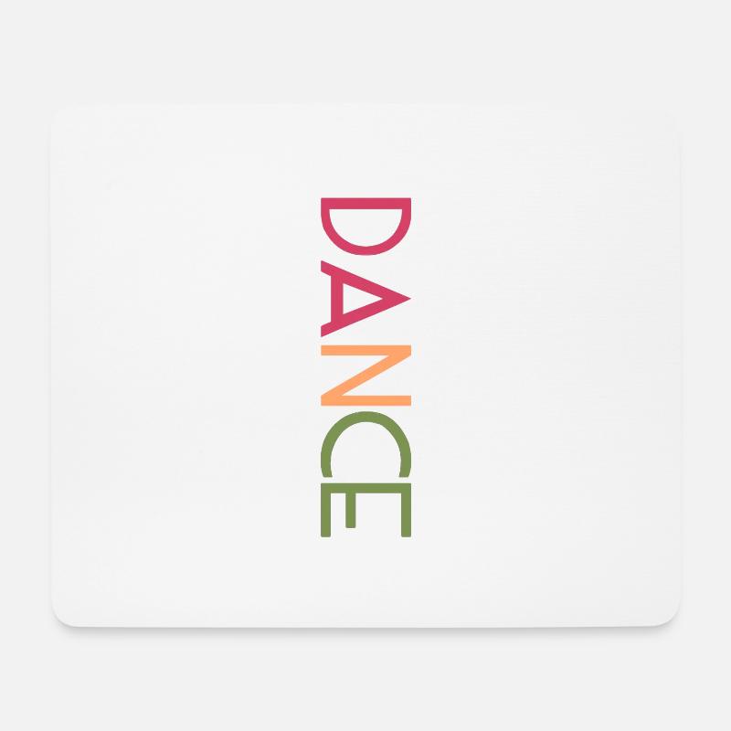 DANCE Design - Bunte Buchstaben Kunst - Mousepad (Querformat) - Weiß