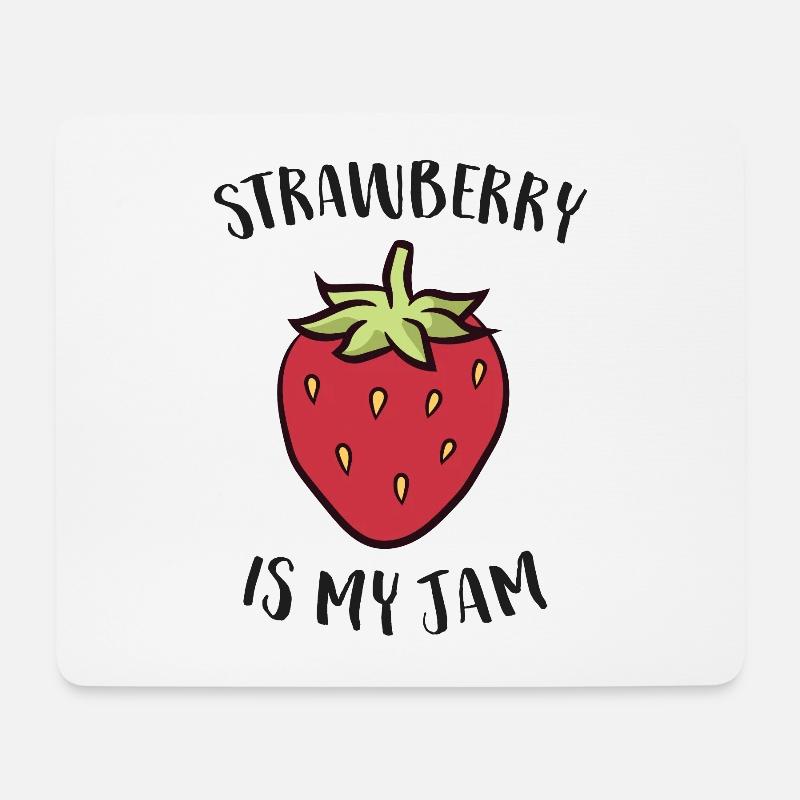 Erdbeere ist meine Marmelade Süße Erdbeere - Mousepad (Querformat) - Weiß
