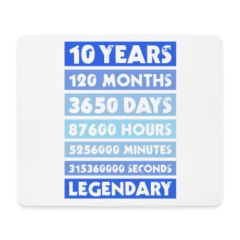 10 Jahre Geburtstag, Jubiläum, Firma, privat - Mousepad (Querformat) - Weiß - Vorne