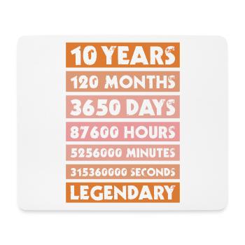 10 Jahre Jubiläum, Firma, Geburtstag, privat - Mousepad (Querformat) - Weiß - Vorne