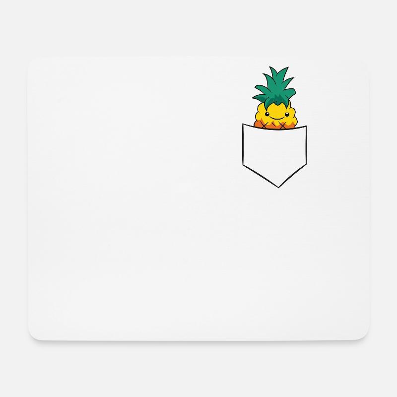 Ananas In Tasche Süße Taschen Ananas - Mousepad (Querformat) - Weiß