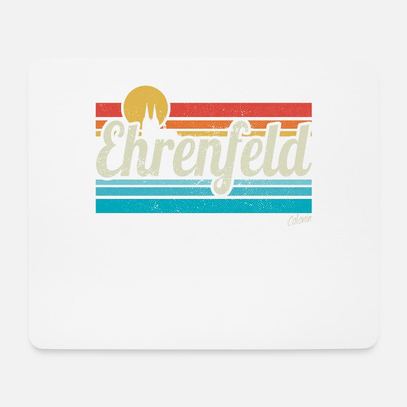 Ehrenfeld Veedel Köln Viertel Retro Vintage Surfer - Mousepad (Querformat) - Weiß