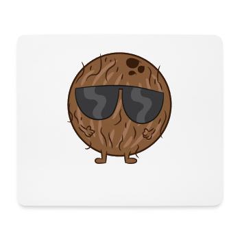 Drôle de noix de coco Halloween costume de noix de coco avec - Tapis de souris (format paysage) - blanc - Devant