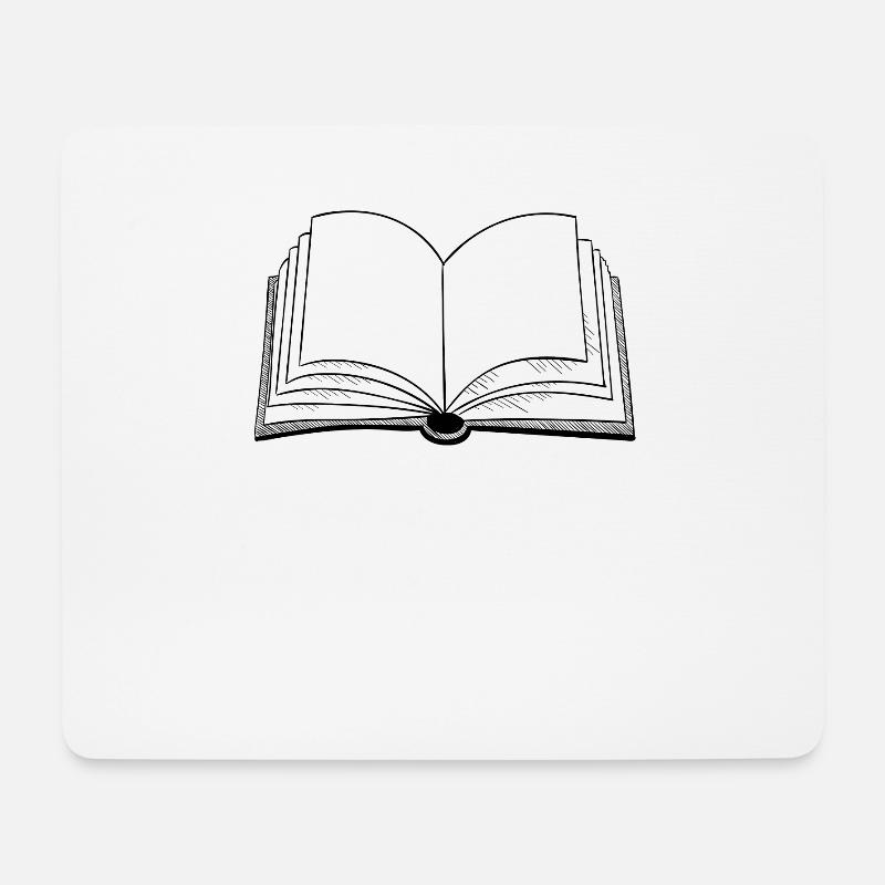 Bücher offenes Buch - Mousepad (Querformat) - Weiß