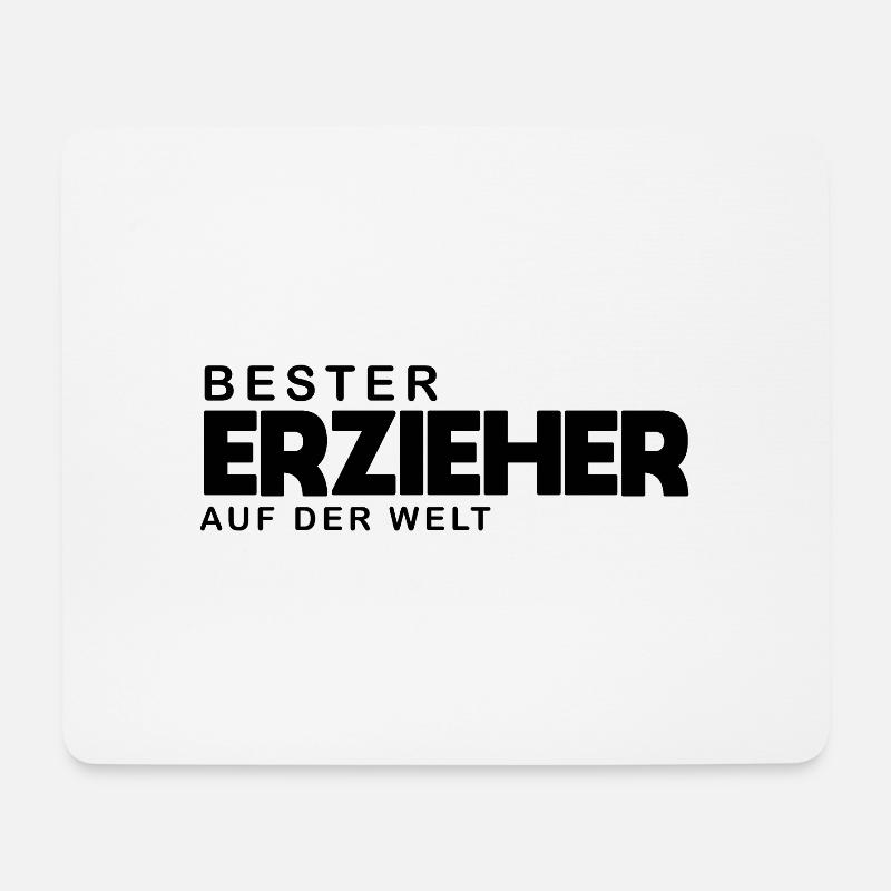 Bester Erzieher - Mousepad (Querformat) - Weiß