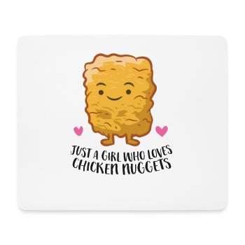 Just A Girl Who Loves Chicken Nuggets - Mouse Pad (horizontal) - white - Front