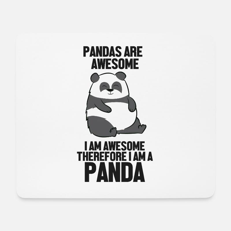 Ich Bin Ein Panda - Mousepad (Querformat) - Weiß