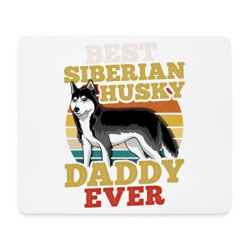 Husky de Sibérie Rétro - Tapis de souris (format paysage) - blanc - Devant