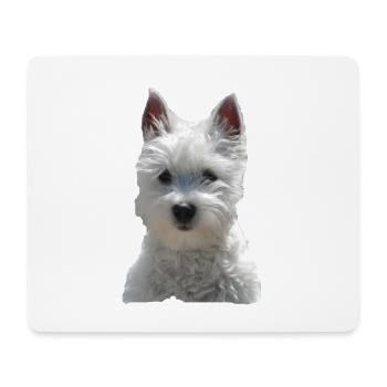 Dog westi cute dogs small dog pet - Mouse Pad (horizontal) - white - Front