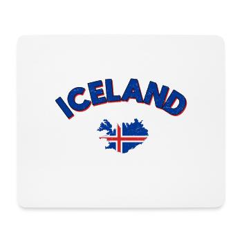 Islande Nation insulaire islandaise - Tapis de souris (format paysage) - blanc - Devant