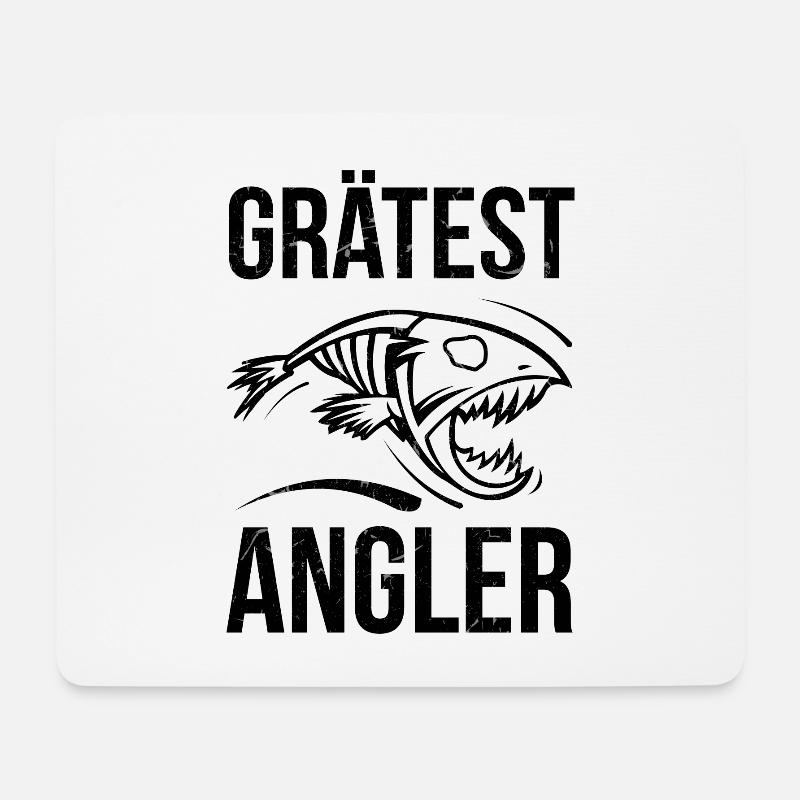 Angler Grätest Angler - Mousepad (Querformat) - Weiß