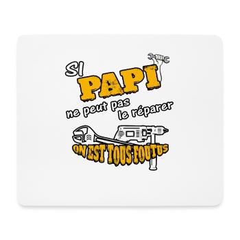 si papi Papy grand-père - Tapis de souris (format paysage) - blanc - Devant